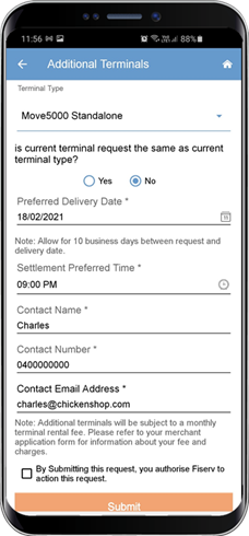 Merchant point app screen two